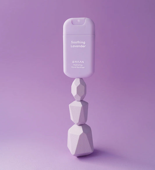 Sfeer foto hand sanitizer lavendel