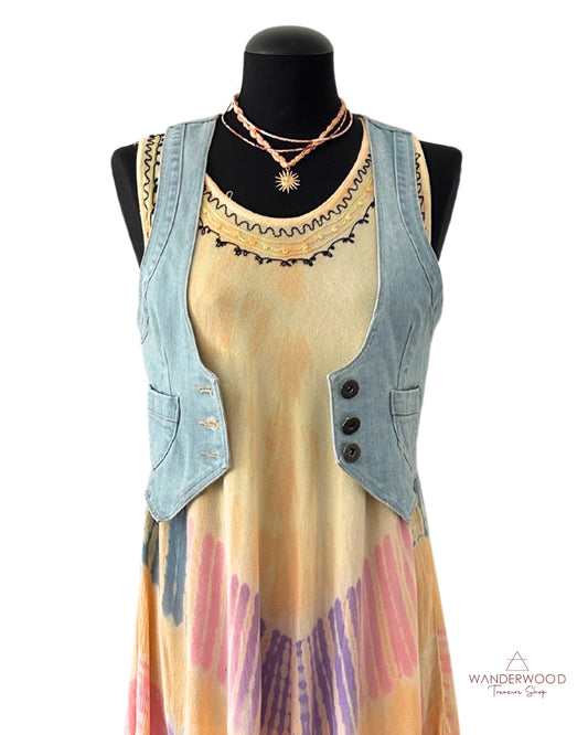 Vintage Jeans Gilet Cache Cache