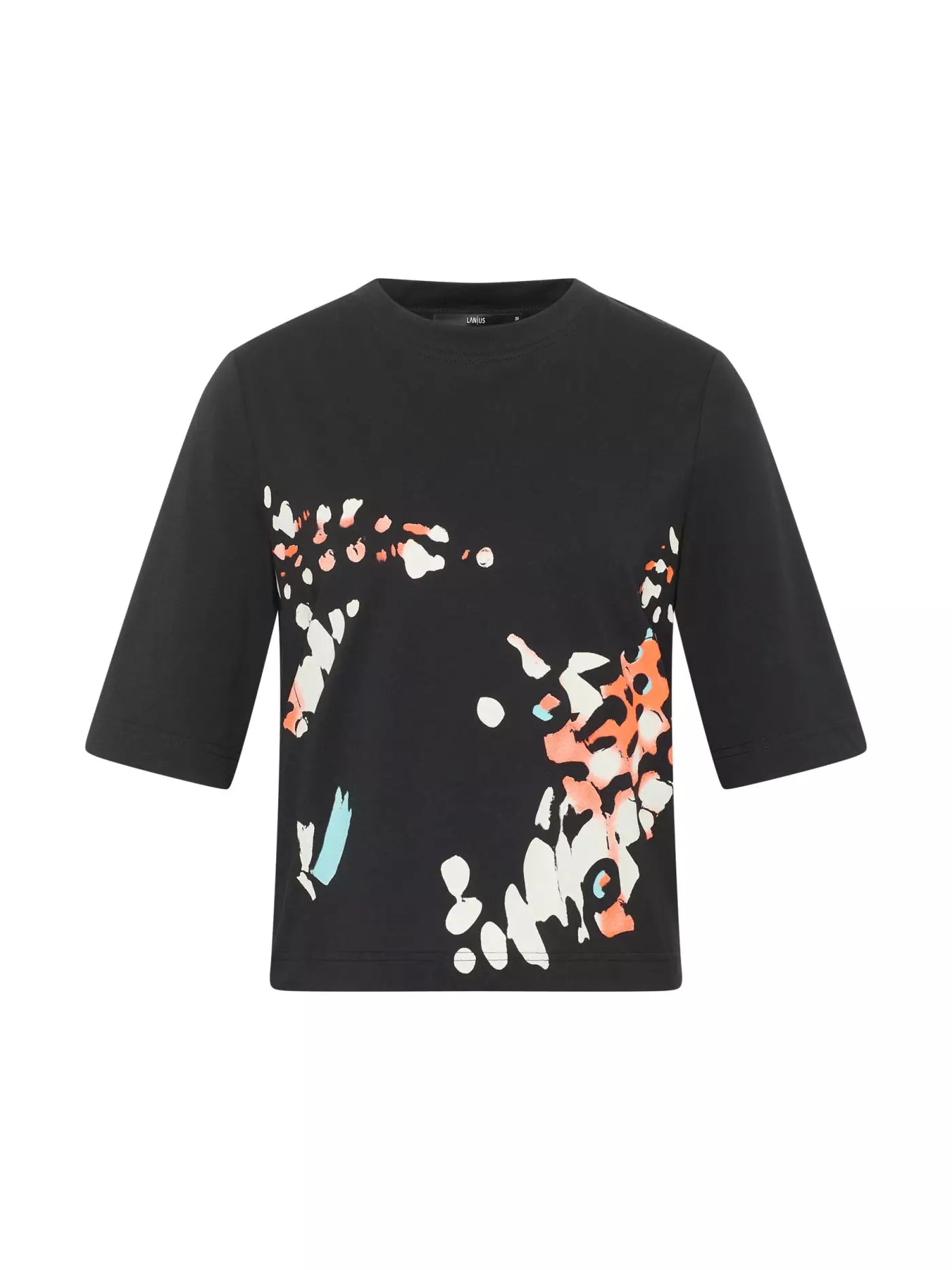 T-Shirt Black Butterfly Print