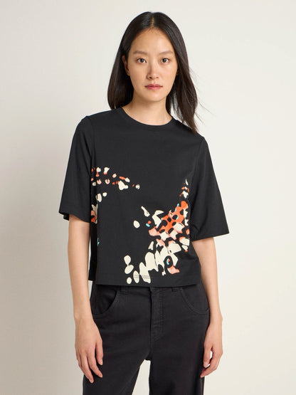 T-Shirt Black Butterfly Print