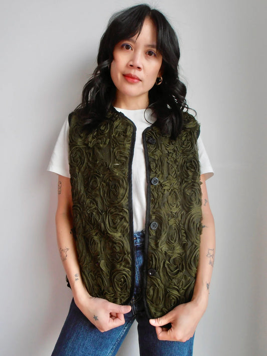 Vest Scotty Flowers Green