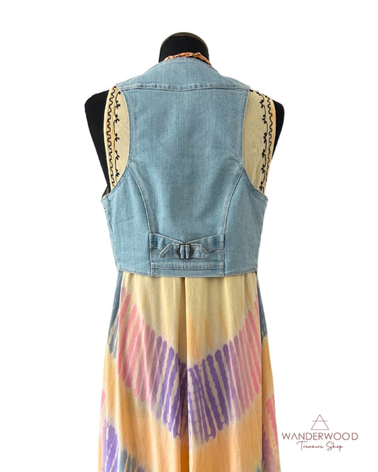 Vintage Jeans Gilet Cache Cache