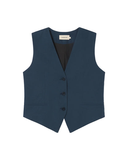 Gilet Edith Donkerblauw