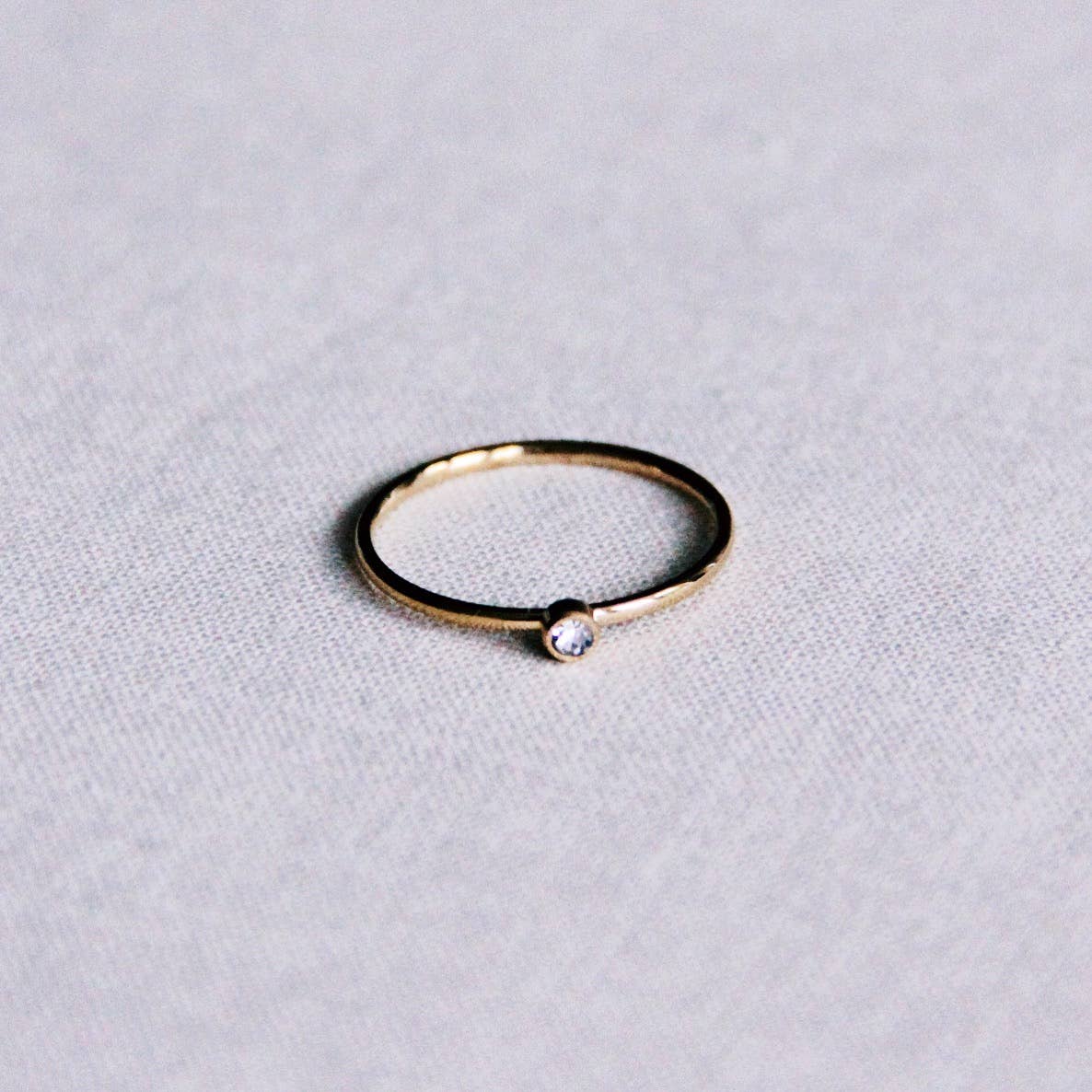 Ring Minimalist Zirconia – Goud