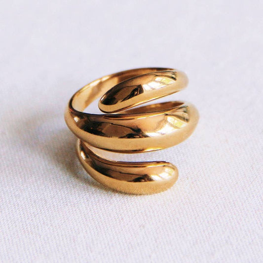 Statement Ring Spiral - Goud