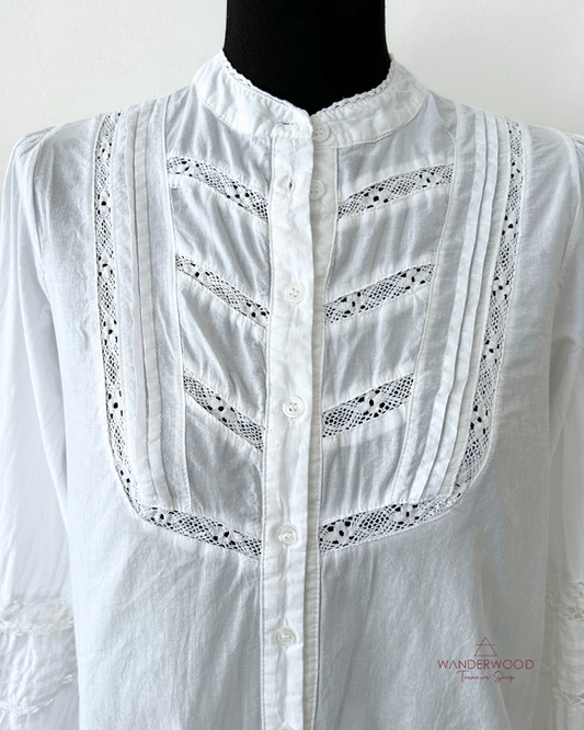 Vintage Blouse Lace White