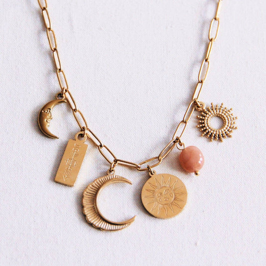 Charm necklace 'Moon Child' – gold