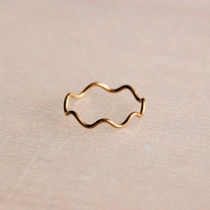Ring Minimalist Wave - Goud