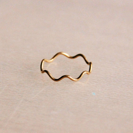 Ring Minimalist Wave - Goud