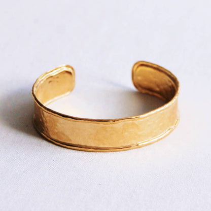 Bangle Wide Dented - Goud