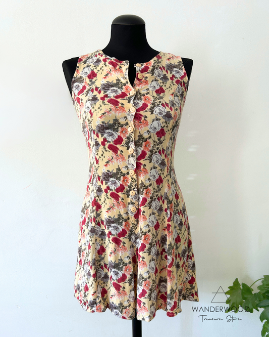 Vintage Playsuit Summer Flower