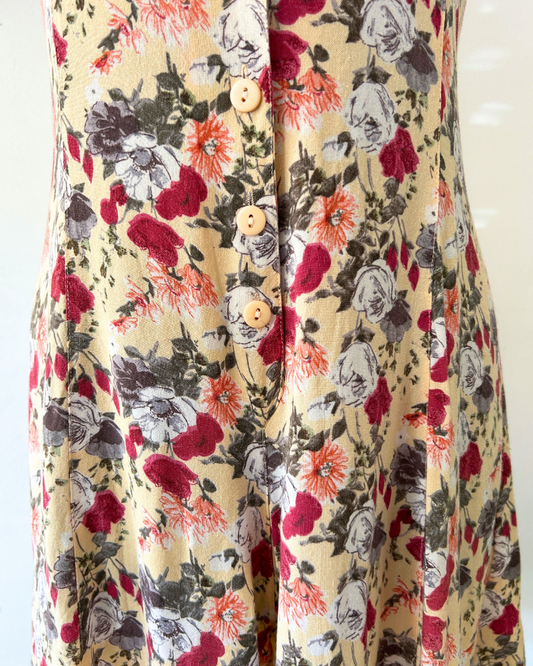 Vintage Playsuit Summer Flower