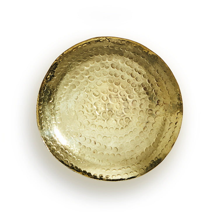 Schaaltje Gehamerd Messing - Goud