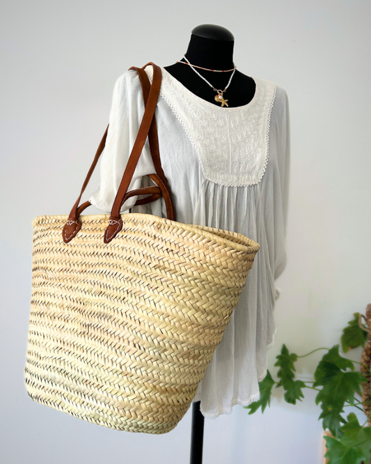 Strand Tas Palmgras Leer XL